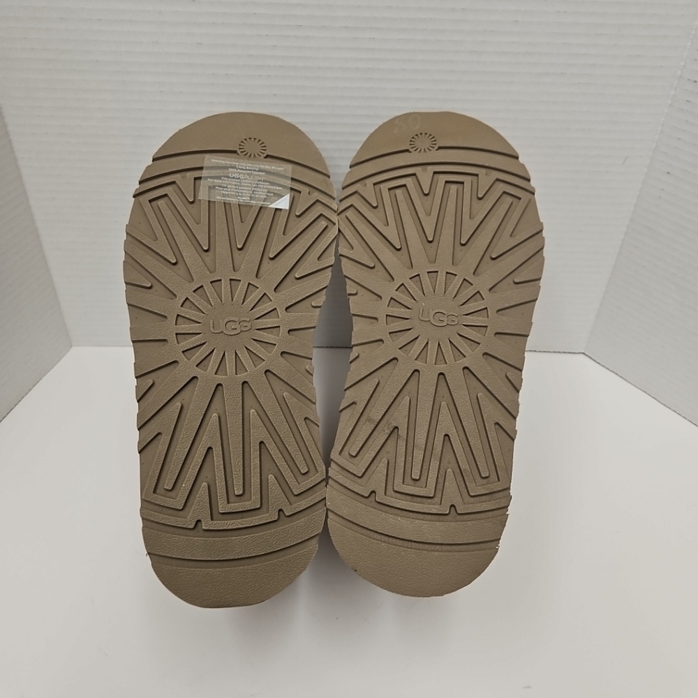 UGG Brown Platform Boots with Bright Orange Detail - Picture 6 of 7